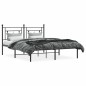 vidaXL Giroletto con Testiera in Metallo Nero 150x200 cm