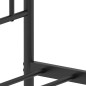 vidaXL Giroletto con Testiera in Metallo Nero 150x200 cm