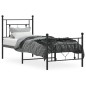 vidaXL Giroletto con Testiera e Pediera Metallo Nero 80x200 cm vidaXL Giroletto con Testiera e Pediera Metallo Nero 80x200 cm