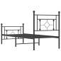 vidaXL Giroletto con Testiera e Pediera Metallo Nero 80x200 cm vidaXL Giroletto con Testiera e Pediera Metallo Nero 80x200 cm
