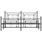 vidaXL Giroletto con Testiera e Pediera Metallo Nero 183x213 cm 