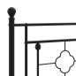 vidaXL Giroletto con Testiera e Pediera Metallo Nero 183x213 cm 