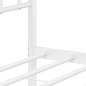 vidaXL Giroletto con Testiera Metallo Bianco 140x190 cm vidaXL Giroletto con Testiera Metallo Bianco 140x190 cm
