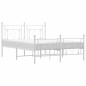 vidaXL Giroletto con Testiera e Pediera Metallo Bianco 135x190 cm vidaXL Giroletto con Testiera e Pediera Metallo Bianco 135x190 cm