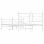 vidaXL Giroletto con Testiera e Pediera Metallo Bianco 140x200 cm vidaXL Giroletto con Testiera e Pediera Metallo Bianco 140x200 cm