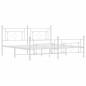 vidaXL Giroletto con Testiera e Pediera Metallo Bianco 183x213 cm vidaXL Giroletto con Testiera e Pediera Metallo Bianco 183x213 cm
