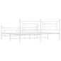vidaXL Giroletto con Testiera e Pediera Metallo Bianco 200x200 cm vidaXL Giroletto con Testiera e Pediera Metallo Bianco 200x200 cm