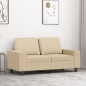 vidaXL Divano a 2 Posti Crema 120 cm in Tessuto vidaXL Divano a 2 Posti Crema 120 cm in Tessuto