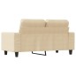 vidaXL Divano a 2 Posti Crema 120 cm in Tessuto vidaXL Divano a 2 Posti Crema 120 cm in Tessuto