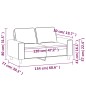 vidaXL Divano a 2 Posti Crema 120 cm in Tessuto vidaXL Divano a 2 Posti Crema 120 cm in Tessuto