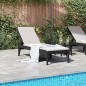 vidaXL Lettino Antracite 186x60x29 cm in PP vidaXL Lettino Antracite 186x60x29 cm in PP