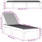 vidaXL Lettino Antracite 186x60x29 cm in PP vidaXL Lettino Antracite 186x60x29 cm in PP