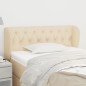 vidaXL Testiera ad Orecchio Crema 93x23x78/88 cm in Tessuto vidaXL Testiera ad Orecchio Crema 93x23x78/88 cm in Tessuto