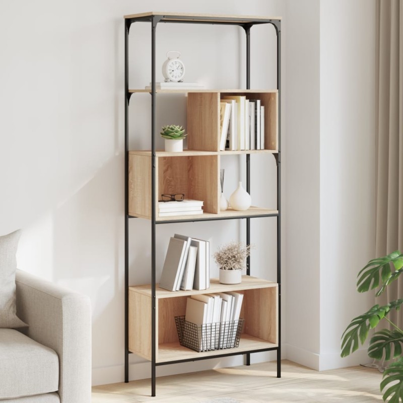 vidaXL Libreria 5Ripiani Rovere Sonoma 76x33x188,5cm Legno Multistrato vidaXL Libreria 5Ripiani Rovere Sonoma 76x33x188,5cm Legno Multistrato