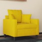 vidaXL Poltrona Giallo 60 cm Velluto