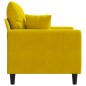vidaXL Poltrona Giallo 60 cm Velluto