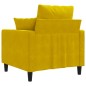 vidaXL Poltrona Giallo 60 cm Velluto