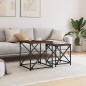 vidaXL Tavolini Impilabili 2 pz Rovere Marrone in Legno Multistrato vidaXL Tavolini Impilabili 2 pz Rovere Marrone in Legno Multistrato