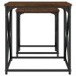 vidaXL Tavolini Impilabili 2 pz Rovere Marrone in Legno Multistrato vidaXL Tavolini Impilabili 2 pz Rovere Marrone in Legno Multistrato
