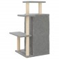 vidaXL Albero per Gatti con Tiragraffi in Sisal Grigio Chiaro 97 cm