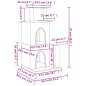 vidaXL Albero per Gatti con Tiragraffi in Sisal Grigio Chiaro 97 cm