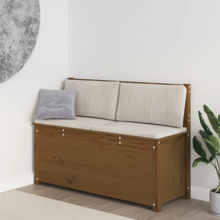 Panca marrone miele 110x41x76,5cm in Legno Massello di Pino