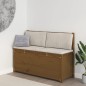 Panca marrone miele 110x41x76,5cm in Legno Massello di Pino