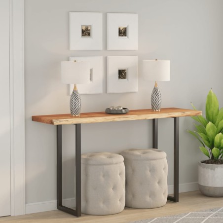 vidaXL Piano Tavolo 140x40x2,5 cm Rettangolare Legno Acacia Bordi Vivi