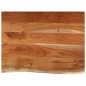 vidaXL Piano Bagno 80x60x2,5 cm Rettangolare Legno Massello di Acacia