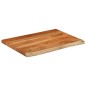 vidaXL Piano Bagno 80x60x2,5 cm Rettangolare Legno Massello di Acacia