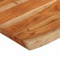 vidaXL Piano Bagno 80x60x2,5 cm Rettangolare Legno Massello di Acacia
