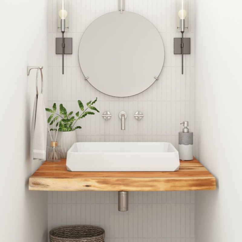 vidaXL Piano Bagno 60x60x3,8 cm Quadrato Legno Massello di Acacia vidaXL Piano Bagno 60x60x3,8 cm Quadrato Legno Massello di Acacia