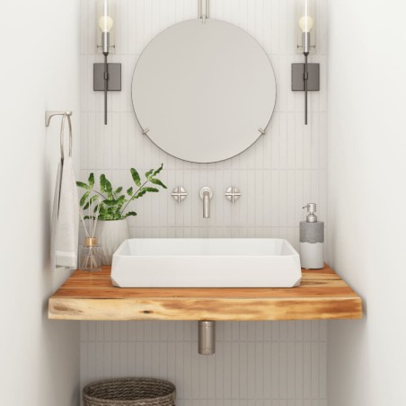 vidaXL Piano Bagno 60x60x3,8 cm Quadrato Legno Massello di Acacia