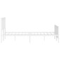 vidaXL Giroletto con Testiera e Pediera Metallo Bianco 183x213 cm vidaXL Giroletto con Testiera e Pediera Metallo Bianco 183x213 cm