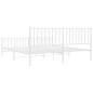 vidaXL Giroletto con Testiera e Pediera Metallo Bianco 183x213 cm vidaXL Giroletto con Testiera e Pediera Metallo Bianco 183x213 cm