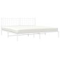 vidaXL Giroletto con Testiera Metallo Bianco 200x200 cm vidaXL Giroletto con Testiera Metallo Bianco 200x200 cm
