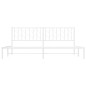 vidaXL Giroletto con Testiera Metallo Bianco 200x200 cm vidaXL Giroletto con Testiera Metallo Bianco 200x200 cm