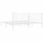vidaXL Giroletto con Testiera Metallo Bianco 200x200 cm vidaXL Giroletto con Testiera Metallo Bianco 200x200 cm