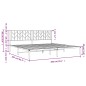 vidaXL Giroletto con Testiera Metallo Bianco 200x200 cm vidaXL Giroletto con Testiera Metallo Bianco 200x200 cm