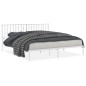 vidaXL Giroletto con Testiera Metallo Bianco 183x213 cm vidaXL Giroletto con Testiera Metallo Bianco 183x213 cm
