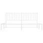 vidaXL Giroletto con Testiera Metallo Bianco 183x213 cm vidaXL Giroletto con Testiera Metallo Bianco 183x213 cm