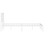 vidaXL Giroletto con Testiera Metallo Bianco 183x213 cm vidaXL Giroletto con Testiera Metallo Bianco 183x213 cm