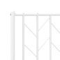 vidaXL Giroletto con Testiera Metallo Bianco 183x213 cm vidaXL Giroletto con Testiera Metallo Bianco 183x213 cm