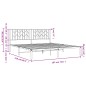 vidaXL Giroletto con Testiera Metallo Bianco 183x213 cm vidaXL Giroletto con Testiera Metallo Bianco 183x213 cm