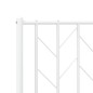 vidaXL Giroletto con Testiera e Pediera Metallo Bianco 120x200 cm vidaXL Giroletto con Testiera e Pediera Metallo Bianco 120x200 cm