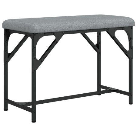 vidaXL Panca da Pranzo Grigio Chiaro 62x32x45 cm in Acciaio e Tessuto