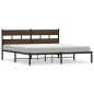 vidaXL Giroletto senza Materasso con Testiera Rovere Marrone 183x213cm vidaXL Giroletto senza Materasso con Testiera Rovere Marrone 183x213cm