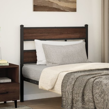 vidaXL Testiera Rovere Marrone 100 cm in Acciaio e Truciolato