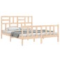 vidaXL Giroletto con Testiera King Size in Legno Massello vidaXL Giroletto con Testiera King Size in Legno Massello