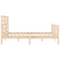 vidaXL Giroletto con Testiera King Size in Legno Massello vidaXL Giroletto con Testiera King Size in Legno Massello